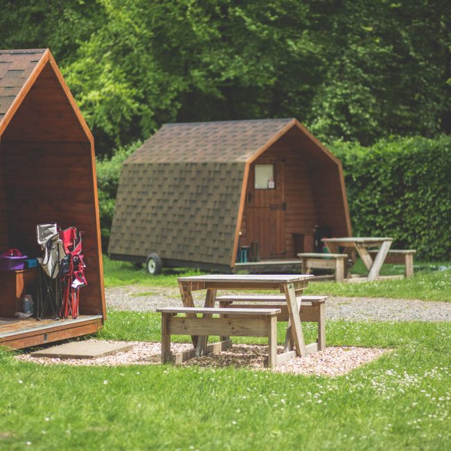 Camping pods at Forest Glade in Devon