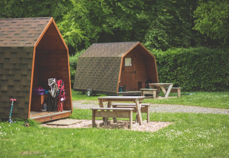 Camping pods at Forest Glade in Devon