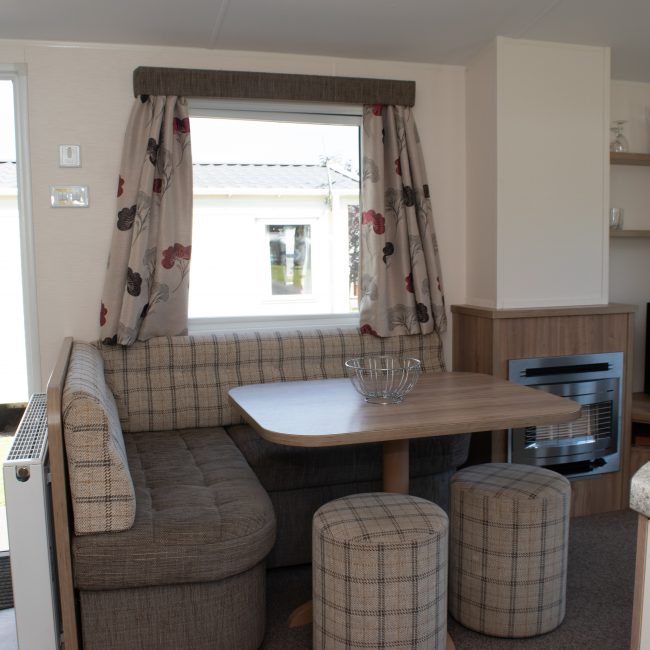 Blackdown Holiday Caravan Devon at Forest Glade Dining area