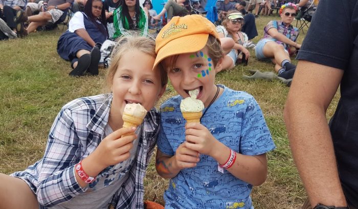 Kids enjoy ice cream
