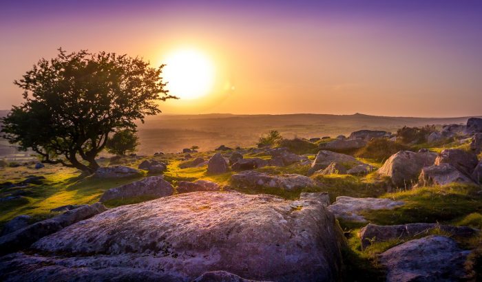 Sunset over Dartmoor