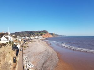 View of Sidmouth Esplanade from Connaught Gardens