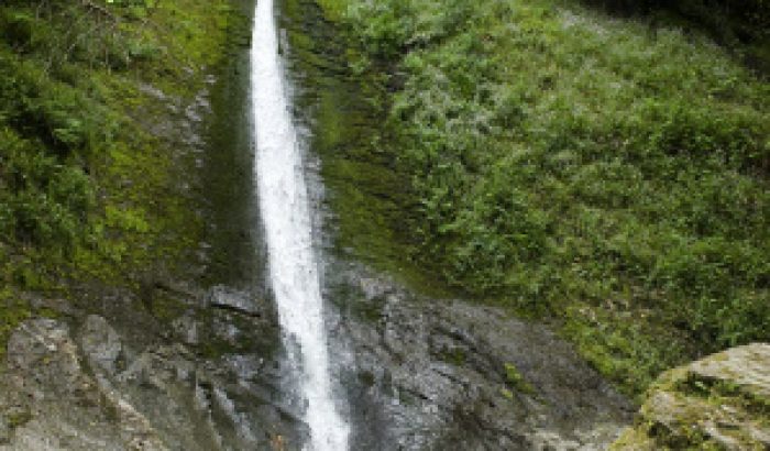 The Whitelady Waterfall at Lydford Gorge, Devon.