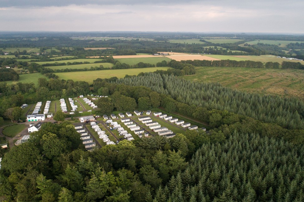 caravans holiday home tents at Forest Glade