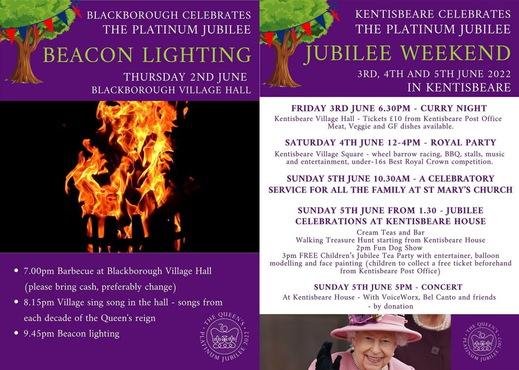 Jubilee events in Kentisbeare, East Devon