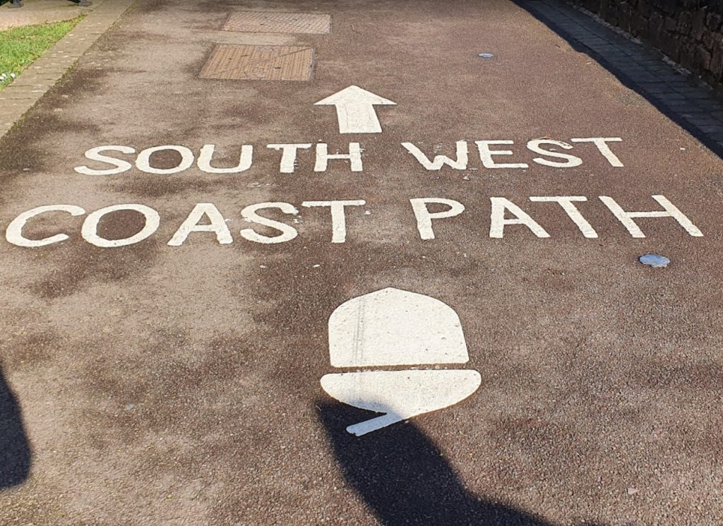 South West Coast Path Pavement Sign