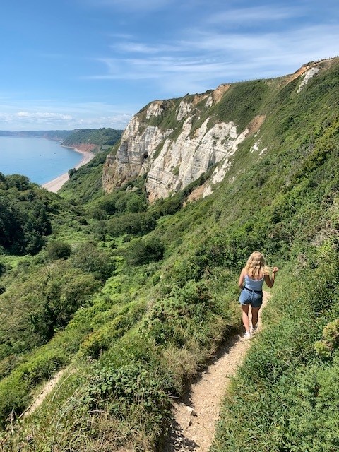 south west coast path undercliff at branscombe