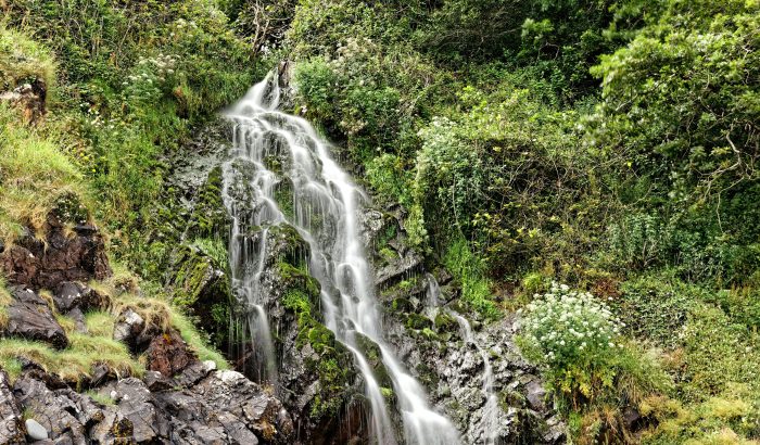 waterfall in devon